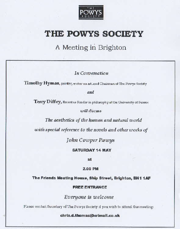 Powys Talk poster
